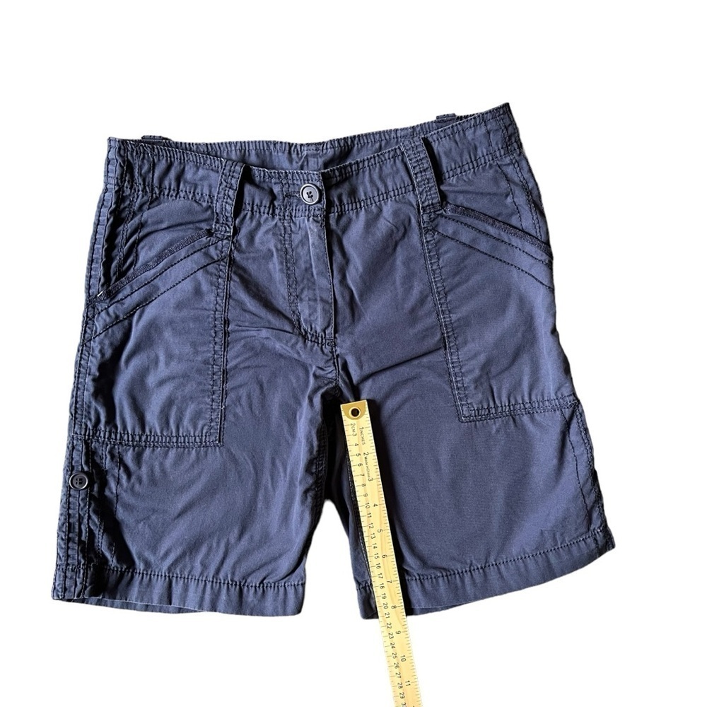 Marks & Spencer Women's Cotton Twill Navy Shorts Size 4 - Picture 8 of 10